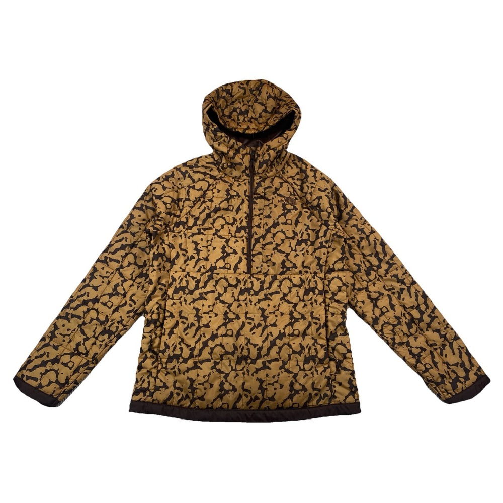 The North Face Women's Small Hooded 1/2 Zip Jacket Almond Butter Print